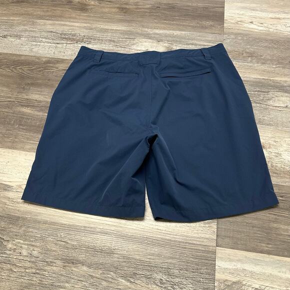 Orvis Blue Black Mens 40 Flat Front Minimalist Casual Performance Chino Shorts - Picture 2 of 12